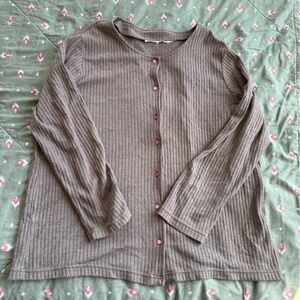 Womens Gray button up cardigan